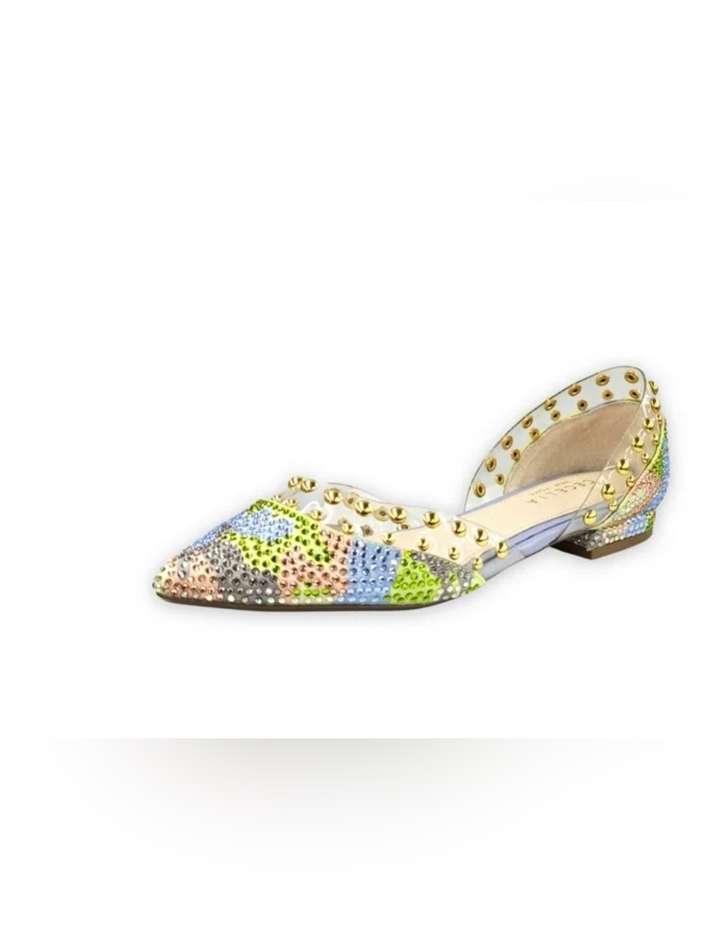 CECELIA NEW YORK Multicolor Studded D'Orsay Flats